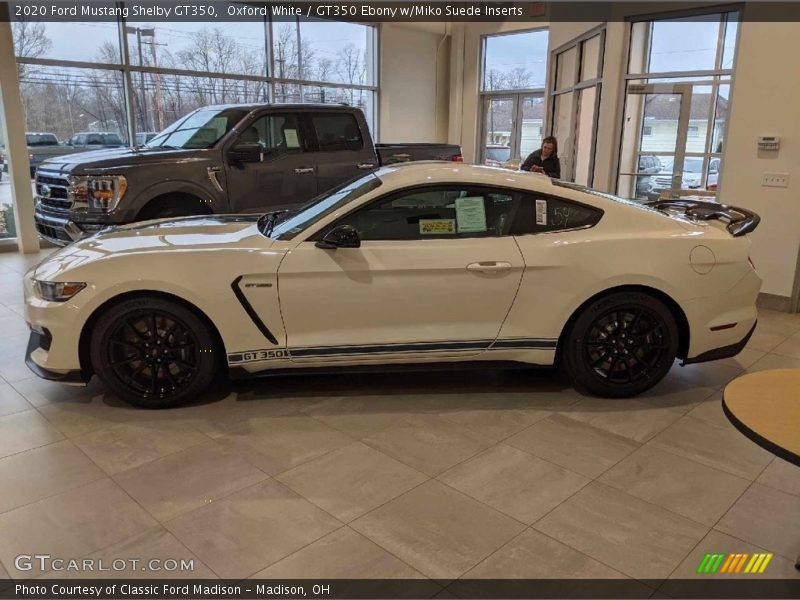 Oxford White / GT350 Ebony w/Miko Suede Inserts 2020 Ford Mustang Shelby GT350