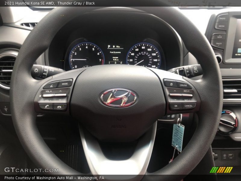 Thunder Gray / Black 2021 Hyundai Kona SE AWD