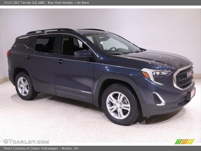 Blue Steel Metallic / Jet Black 2019 GMC Terrain SLE AWD