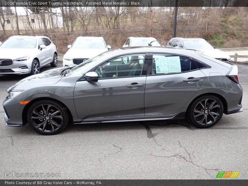 Polished Metal Metallic / Black 2018 Honda Civic Sport Touring Hatchback