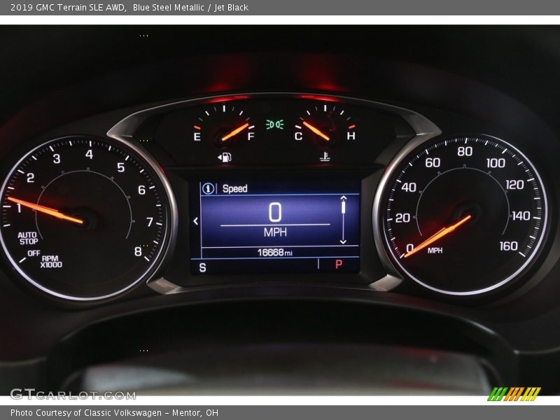 Blue Steel Metallic / Jet Black 2019 GMC Terrain SLE AWD