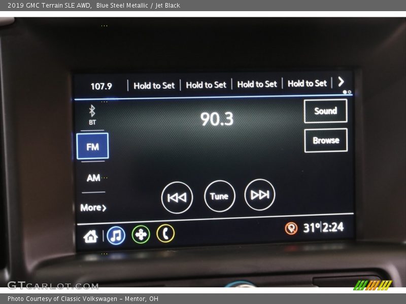 Blue Steel Metallic / Jet Black 2019 GMC Terrain SLE AWD