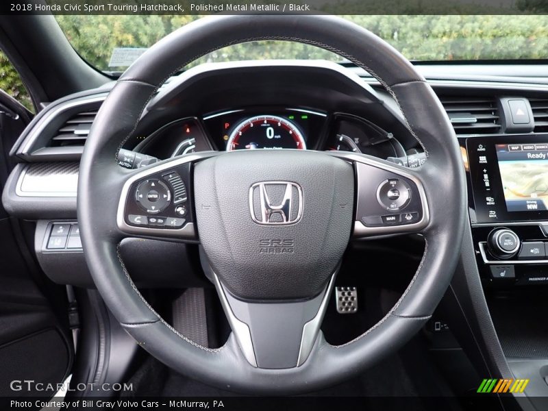 Polished Metal Metallic / Black 2018 Honda Civic Sport Touring Hatchback