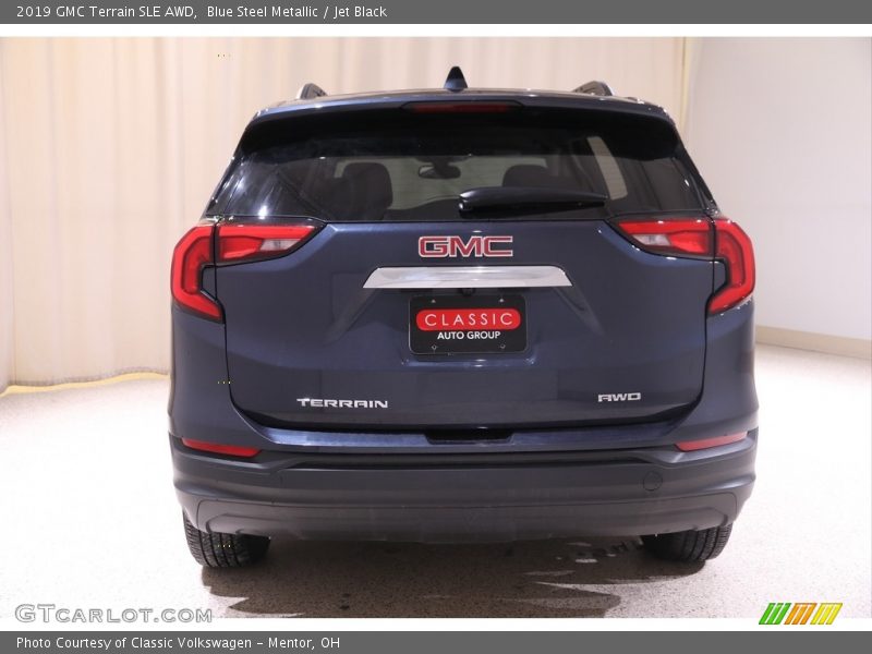 Blue Steel Metallic / Jet Black 2019 GMC Terrain SLE AWD
