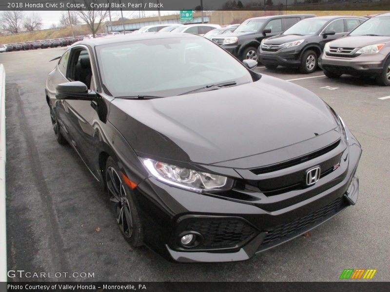 Crystal Black Pearl / Black 2018 Honda Civic Si Coupe