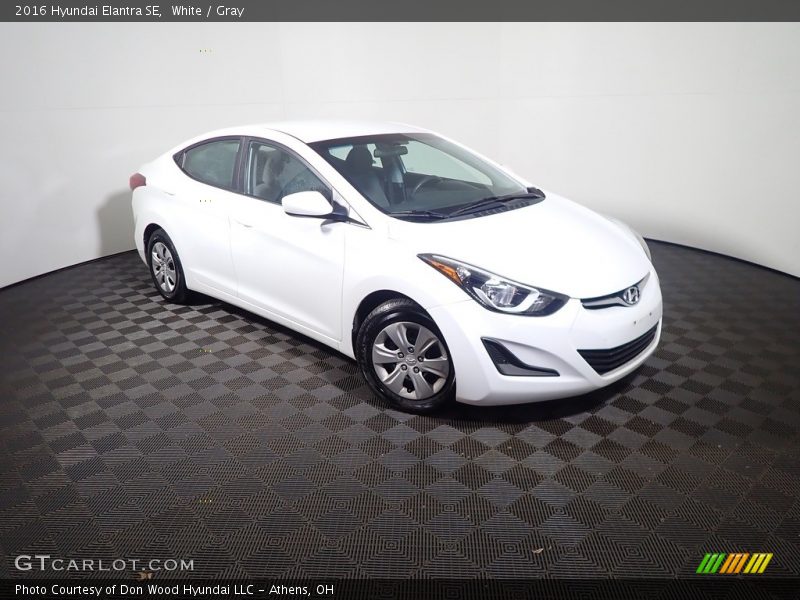 White / Gray 2016 Hyundai Elantra SE