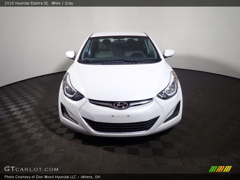 White / Gray 2016 Hyundai Elantra SE