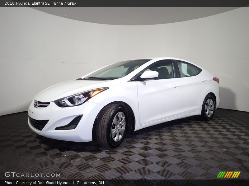White / Gray 2016 Hyundai Elantra SE