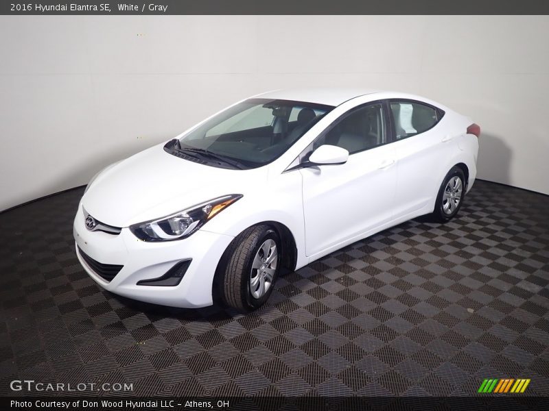 White / Gray 2016 Hyundai Elantra SE