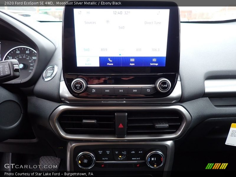 Moondust Silver Metallic / Ebony Black 2020 Ford EcoSport SE 4WD