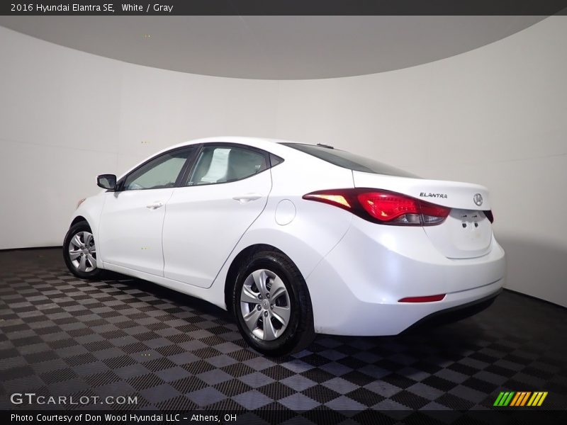White / Gray 2016 Hyundai Elantra SE