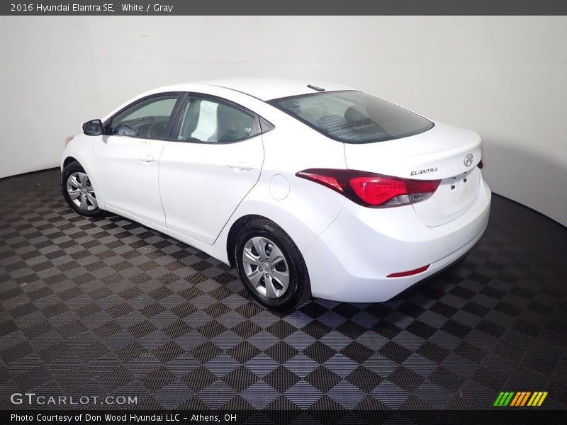 White / Gray 2016 Hyundai Elantra SE
