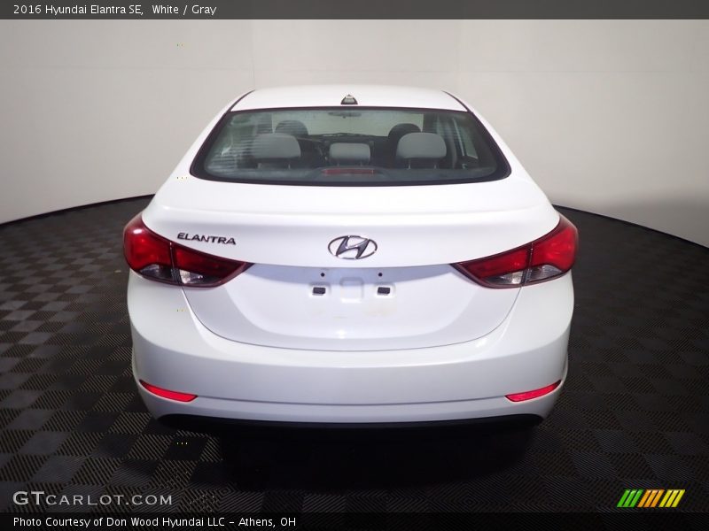 White / Gray 2016 Hyundai Elantra SE
