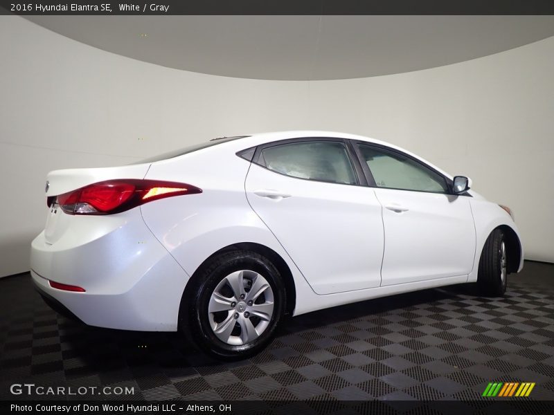 White / Gray 2016 Hyundai Elantra SE