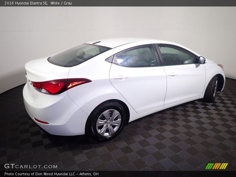 White / Gray 2016 Hyundai Elantra SE