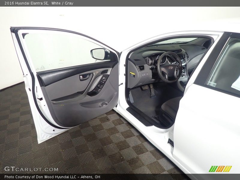 White / Gray 2016 Hyundai Elantra SE