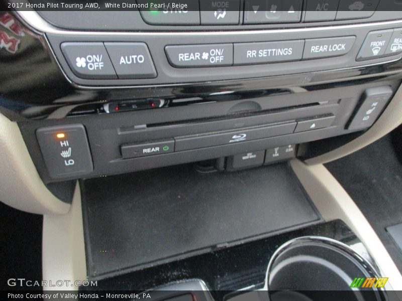 White Diamond Pearl / Beige 2017 Honda Pilot Touring AWD