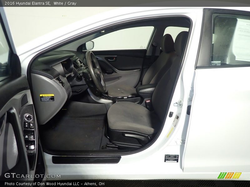White / Gray 2016 Hyundai Elantra SE