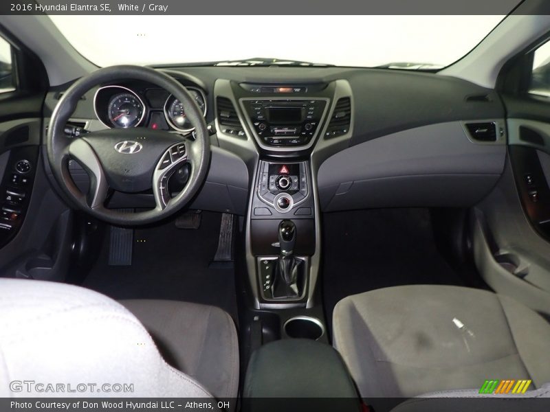 White / Gray 2016 Hyundai Elantra SE