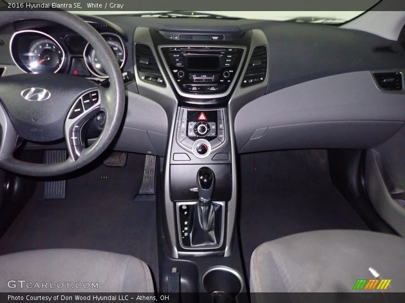 White / Gray 2016 Hyundai Elantra SE