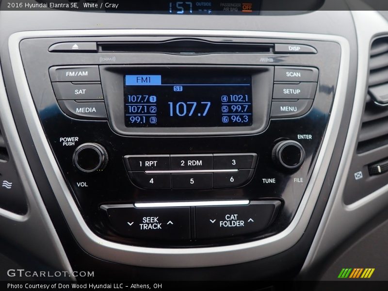 White / Gray 2016 Hyundai Elantra SE