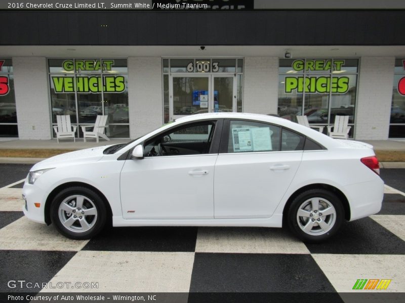 Summit White / Medium Titanium 2016 Chevrolet Cruze Limited LT