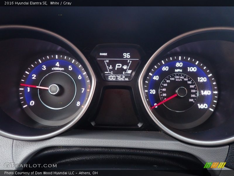 White / Gray 2016 Hyundai Elantra SE
