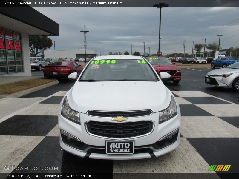 Summit White / Medium Titanium 2016 Chevrolet Cruze Limited LT