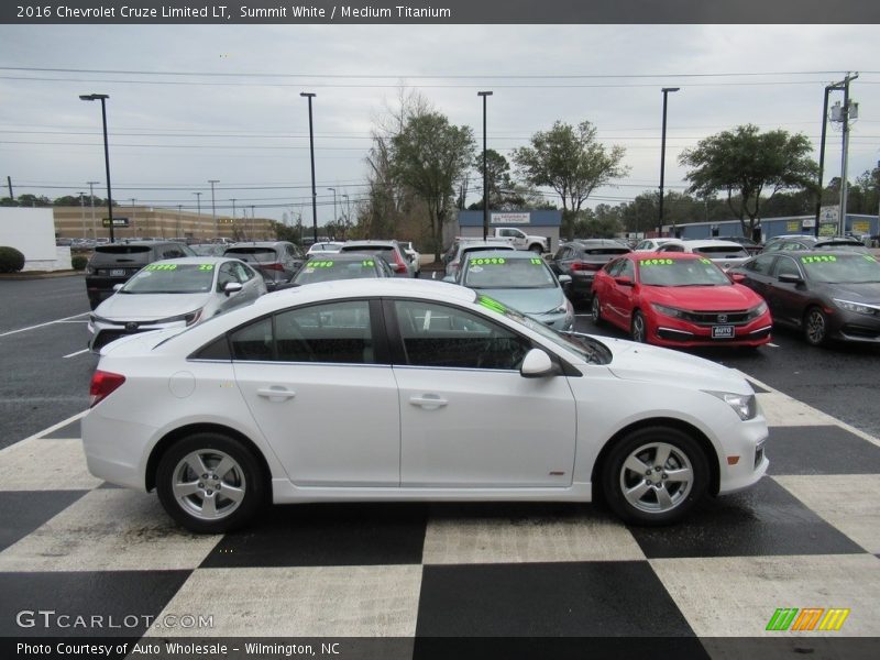 Summit White / Medium Titanium 2016 Chevrolet Cruze Limited LT
