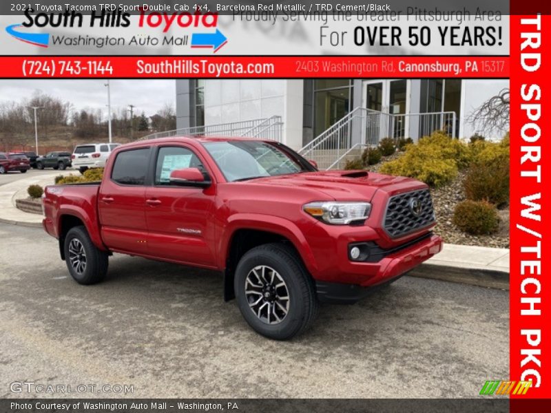 Barcelona Red Metallic / TRD Cement/Black 2021 Toyota Tacoma TRD Sport Double Cab 4x4