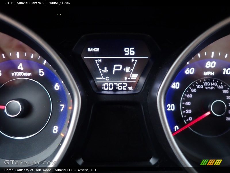White / Gray 2016 Hyundai Elantra SE