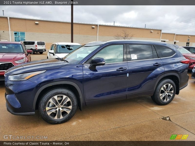 Blueprint / Black 2021 Toyota Highlander XLE AWD