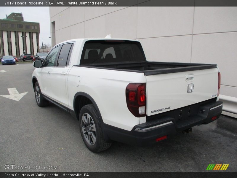 White Diamond Pearl / Black 2017 Honda Ridgeline RTL-T AWD