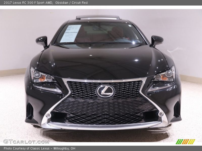 Obsidian / Circuit Red 2017 Lexus RC 300 F Sport AWD