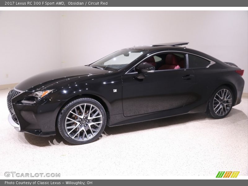 Obsidian / Circuit Red 2017 Lexus RC 300 F Sport AWD