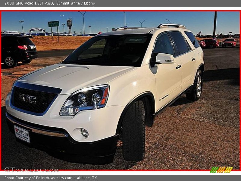 Summit White / Ebony 2008 GMC Acadia SLT AWD