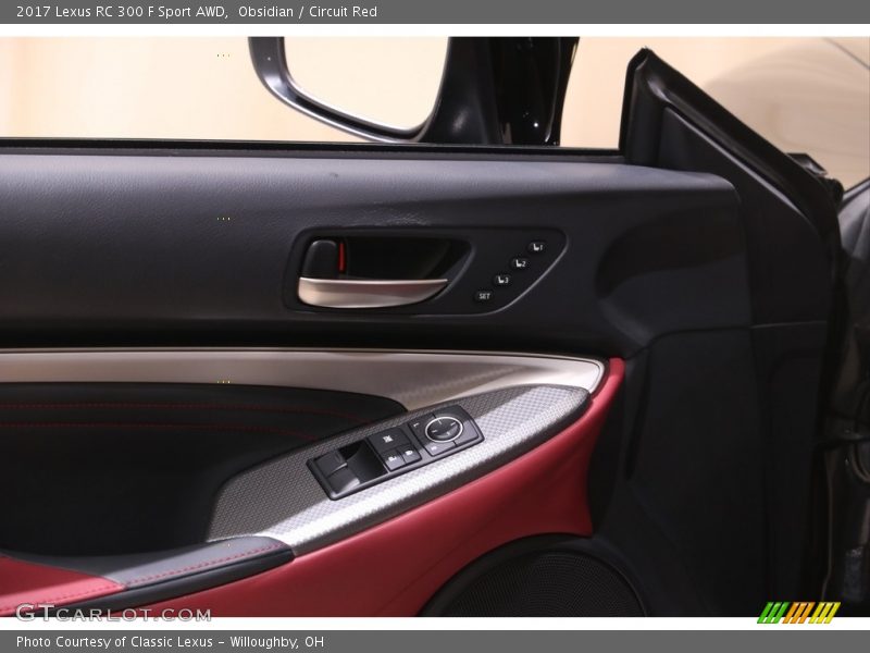 Obsidian / Circuit Red 2017 Lexus RC 300 F Sport AWD