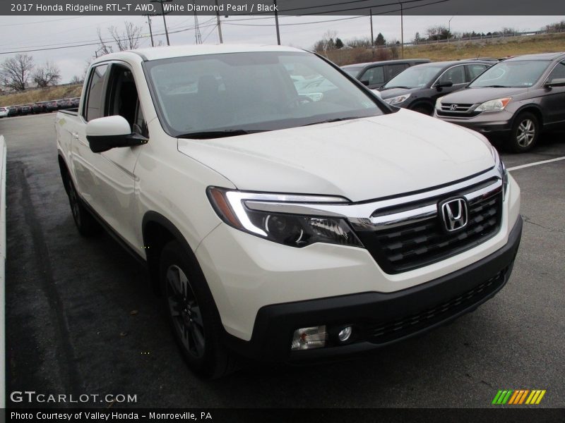 White Diamond Pearl / Black 2017 Honda Ridgeline RTL-T AWD