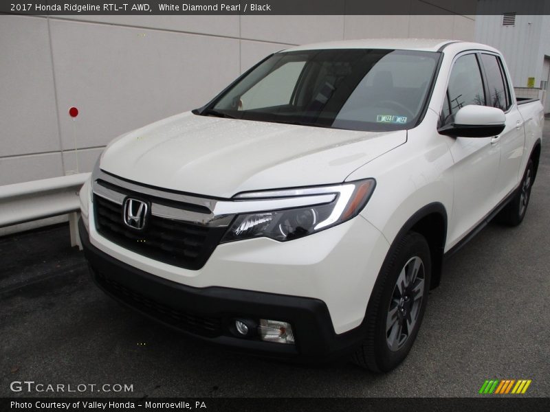 White Diamond Pearl / Black 2017 Honda Ridgeline RTL-T AWD