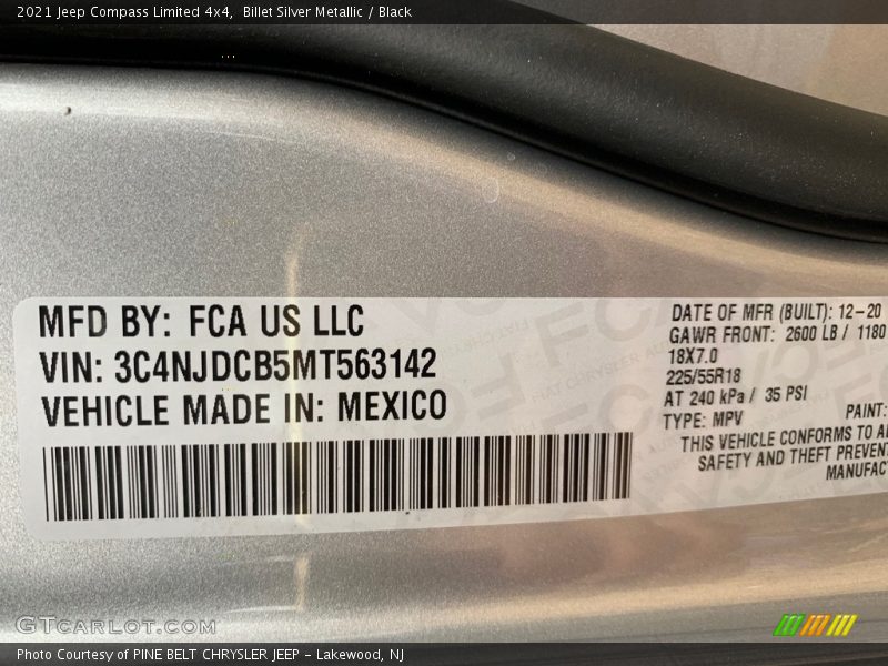 Billet Silver Metallic / Black 2021 Jeep Compass Limited 4x4