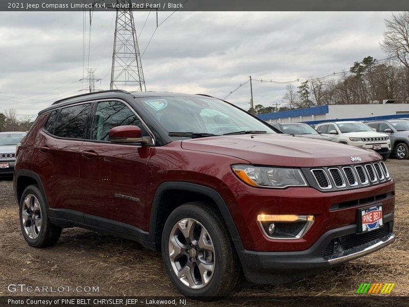 Velvet Red Pearl / Black 2021 Jeep Compass Limited 4x4