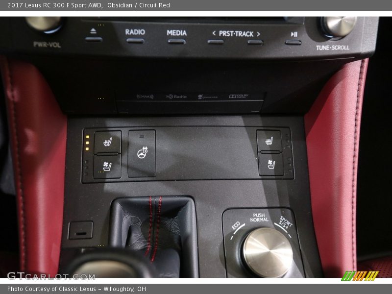 Obsidian / Circuit Red 2017 Lexus RC 300 F Sport AWD