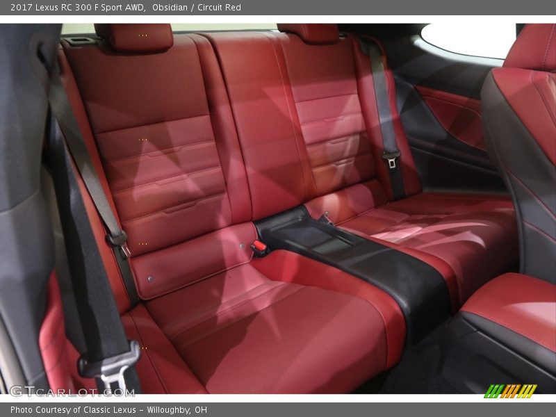 Rear Seat of 2017 RC 300 F Sport AWD
