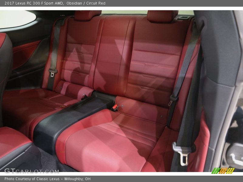 Rear Seat of 2017 RC 300 F Sport AWD