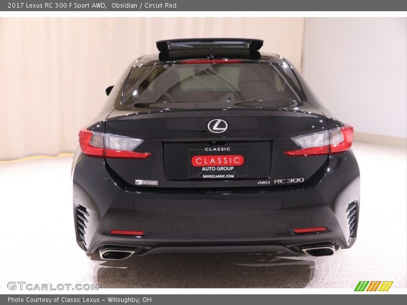 Obsidian / Circuit Red 2017 Lexus RC 300 F Sport AWD
