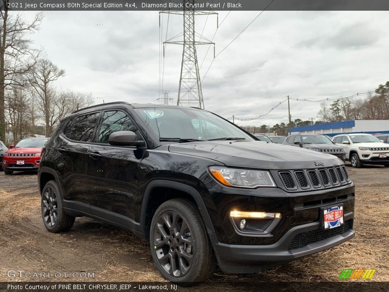 Diamond Black Crystal Pearl / Black 2021 Jeep Compass 80th Special Edition 4x4