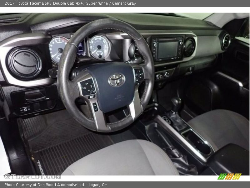 Super White / Cement Gray 2017 Toyota Tacoma SR5 Double Cab 4x4