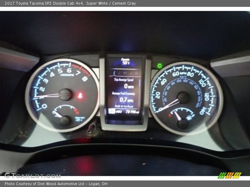 Super White / Cement Gray 2017 Toyota Tacoma SR5 Double Cab 4x4