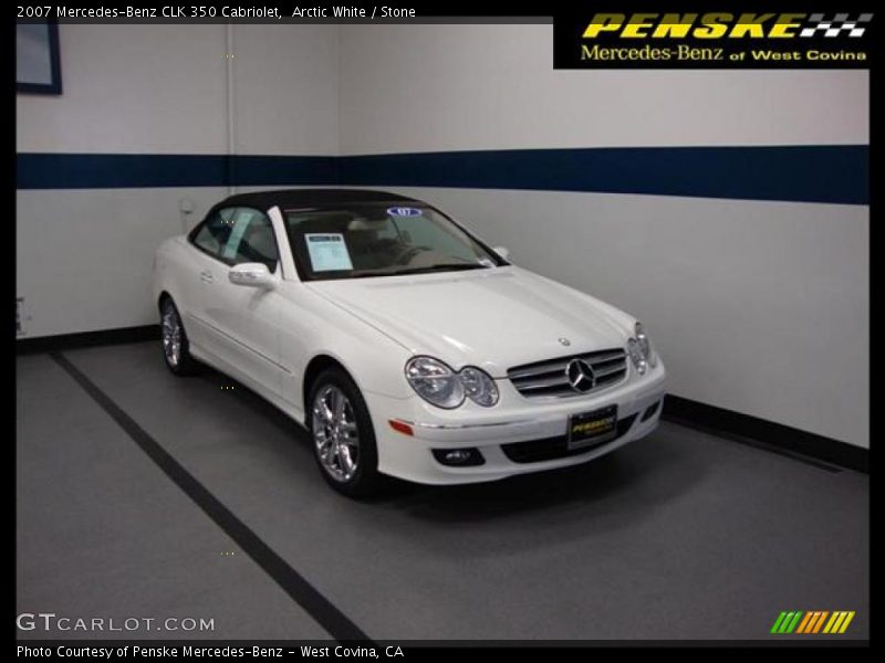 Arctic White / Stone 2007 Mercedes-Benz CLK 350 Cabriolet