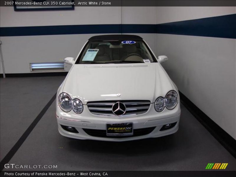 Arctic White / Stone 2007 Mercedes-Benz CLK 350 Cabriolet